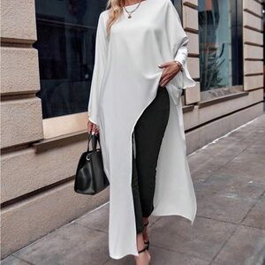 Elegant White Asymmetrical Dress